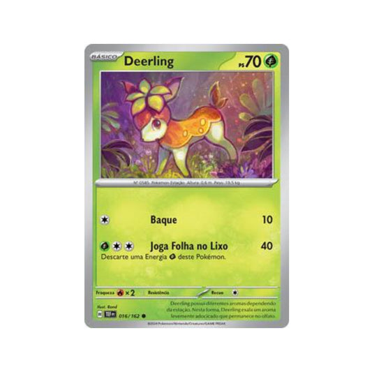 Deerling 016/162 in Portuguese Temporal Forces Pokémon TCG