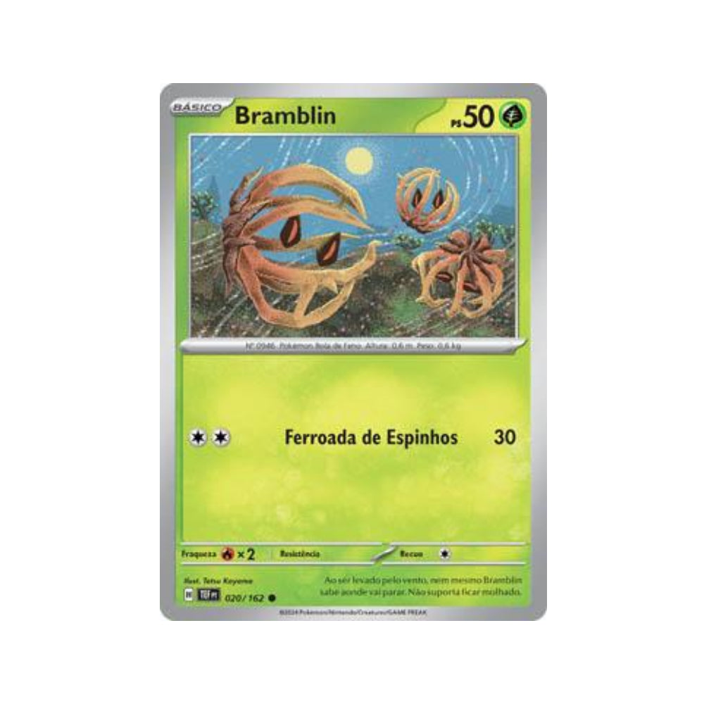 Bramblin 020/162 in Portuguese Temporal Forces Pokémon TCG