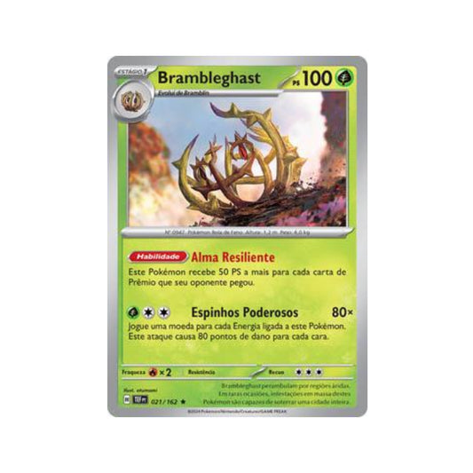 Brambleghast 021/162 in Portuguese Temporal Forces Pokémon TCG