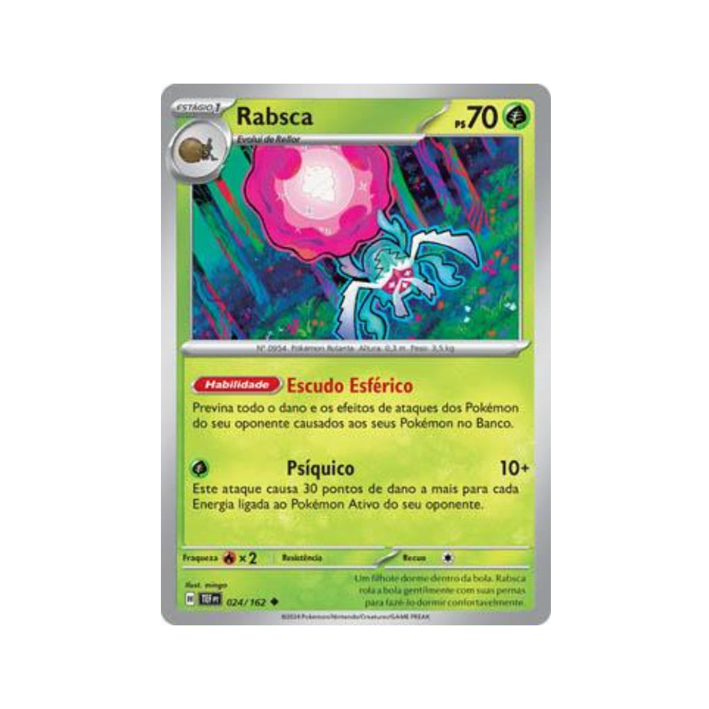 Rabsca 024/162 in Portuguese Temporal Forces Pokémon TCG