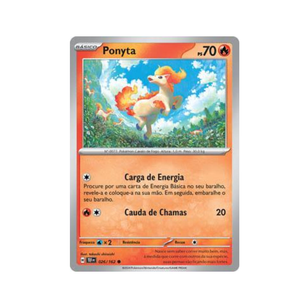 Ponyta 026/162 in Portuguese Temporal Forces Pokémon TCG