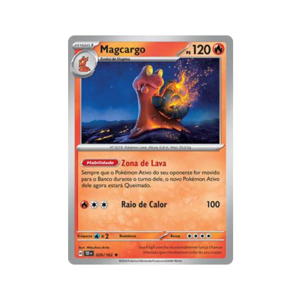 Magcargo 029/162 in Portuguese Temporal Forces Pokémon TCG