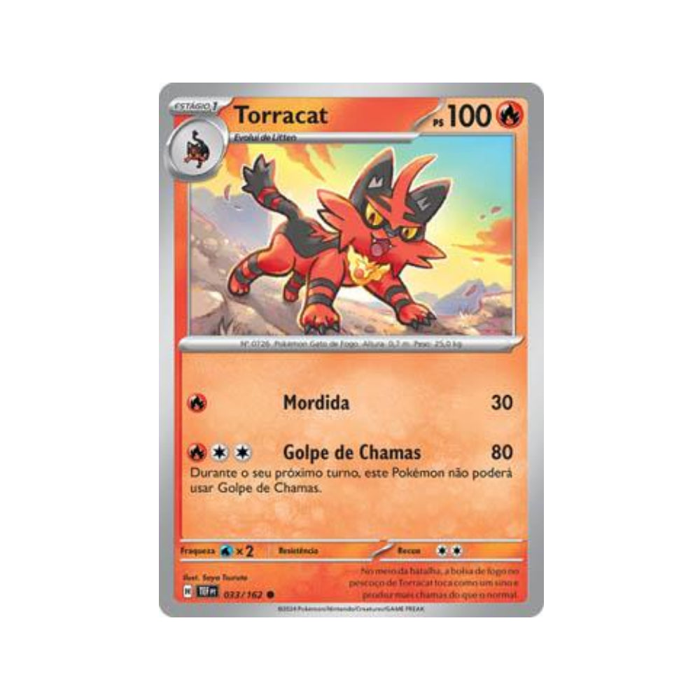 Torracat 033/162 in Portuguese Temporal Forces Pokémon TCG