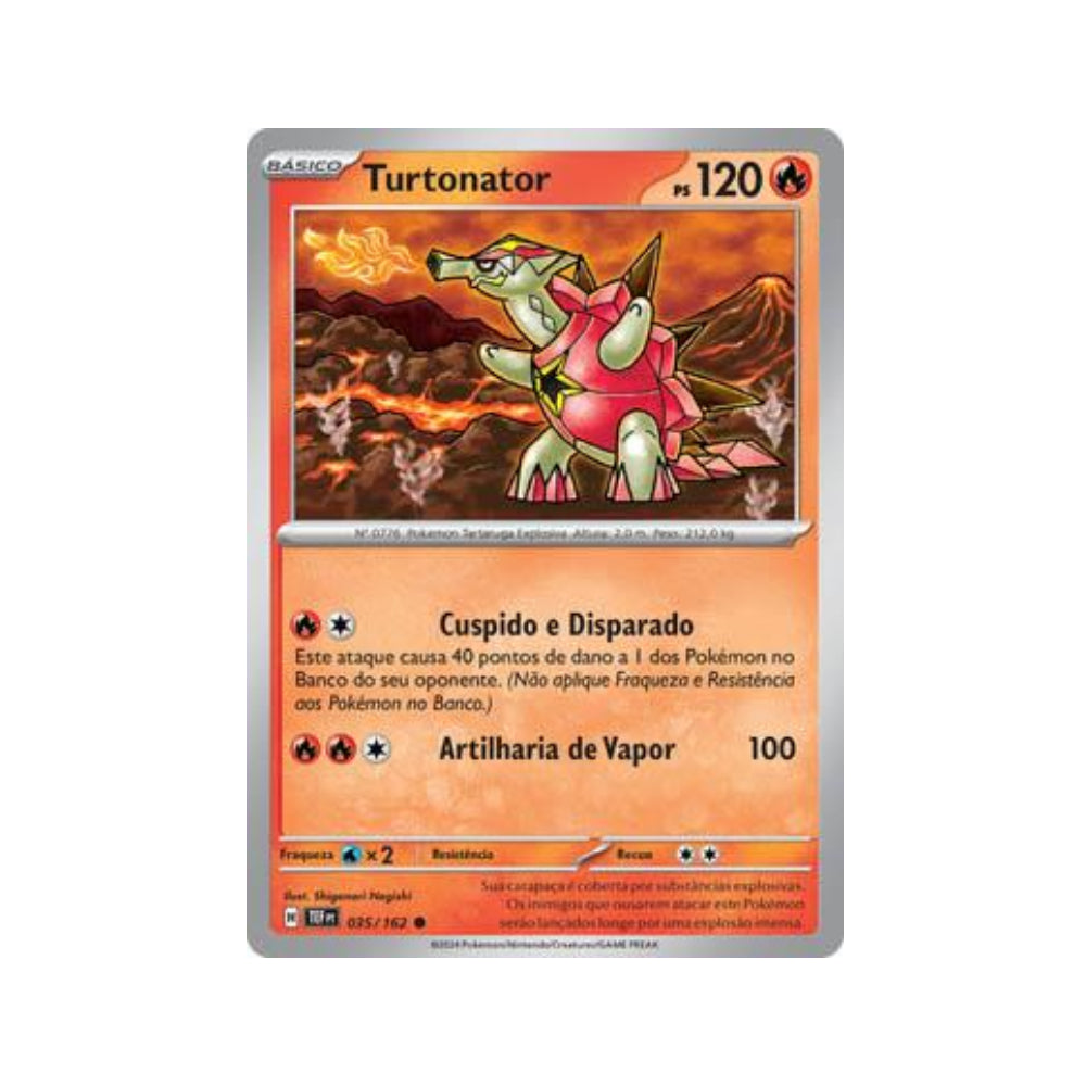 Turtonator 035/162 in Portuguese Temporal Forces Pokémon TCG