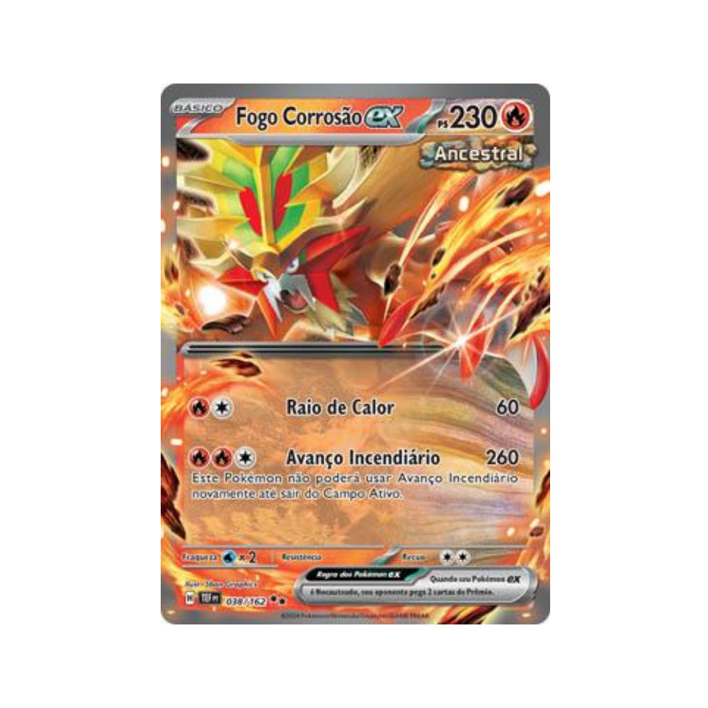 Gouging Fire ex 038/162 in Portuguese Temporal Forces Pokémon TCG