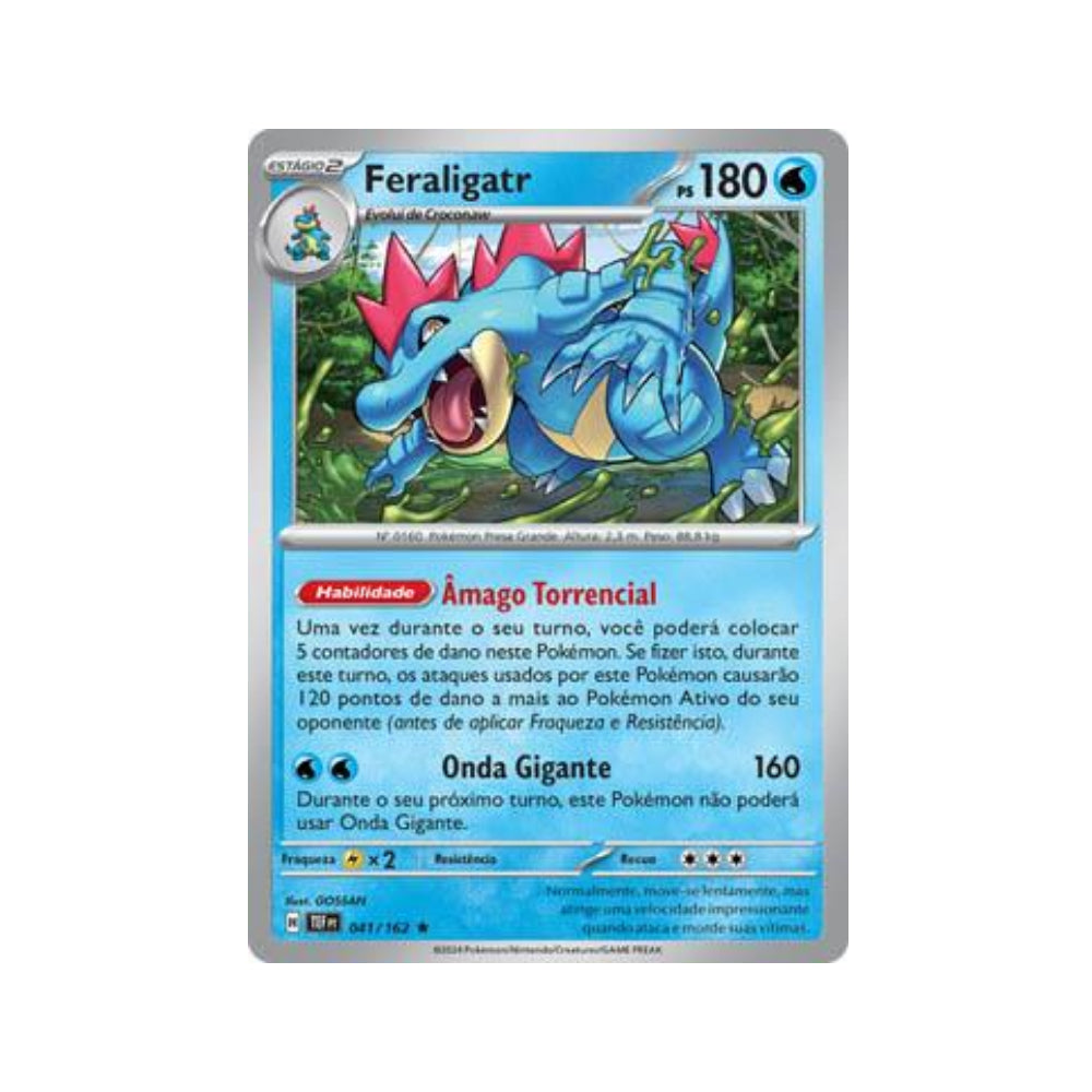 Feraligatr 041/162 in Portuguese Temporal Forces Pokémon TCG