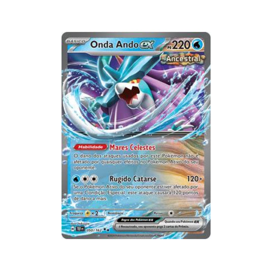 Walking Wake ex 050/162 in Portuguese Temporal Forces Pokémon TCG