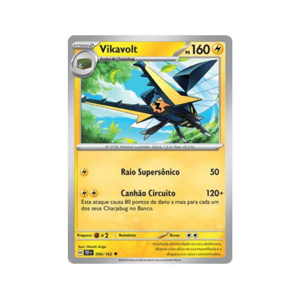 Vikavolt 056/162 in Portuguese Temporal Forces Pokémon TCG