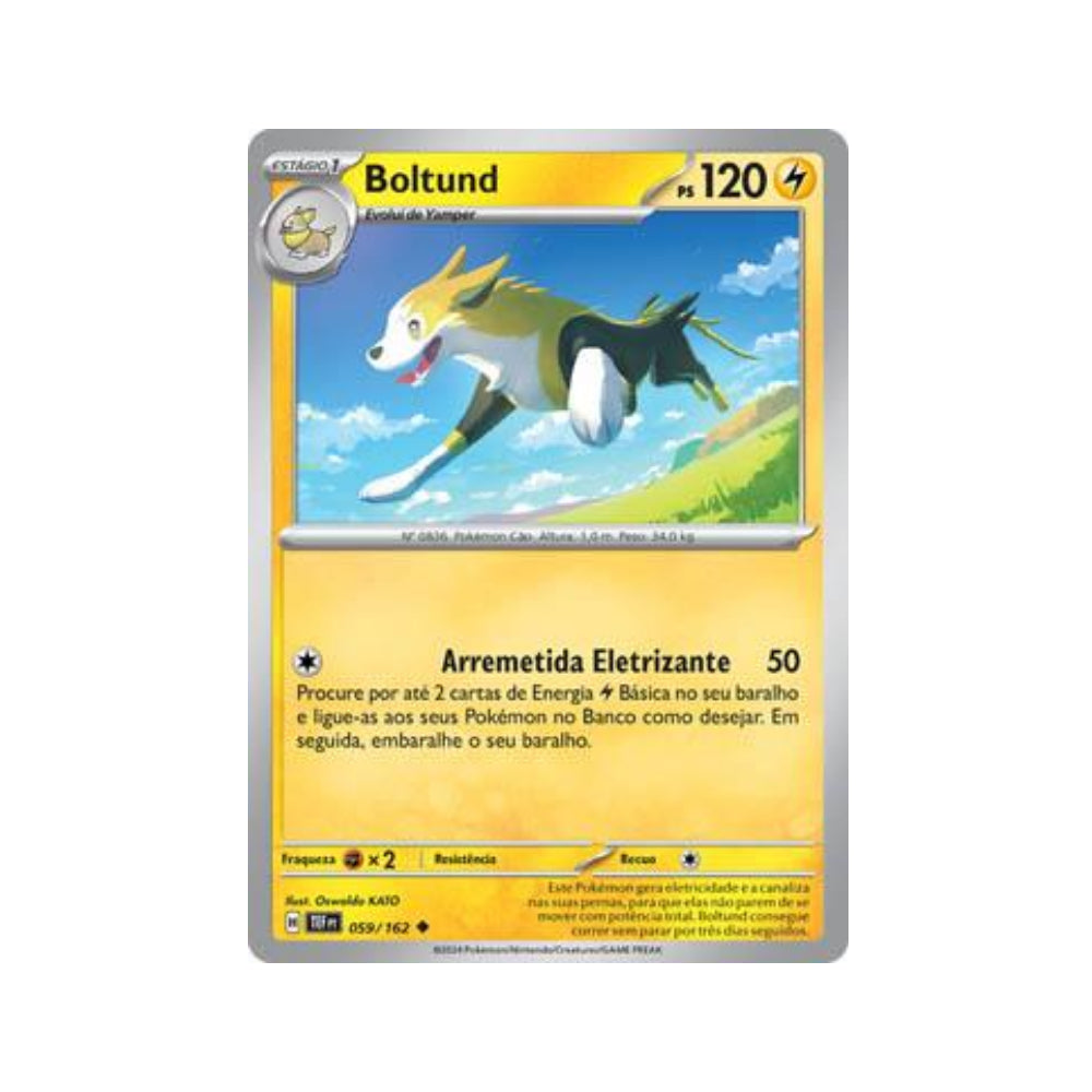 Boltund 059/162 in Portuguese Temporal Forces Pokémon TCG