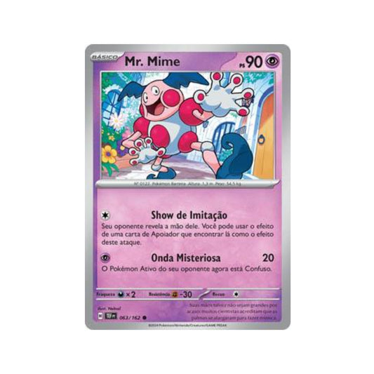 Mr. Mime 063/162 in Portuguese Temporal Forces Pokémon TCG