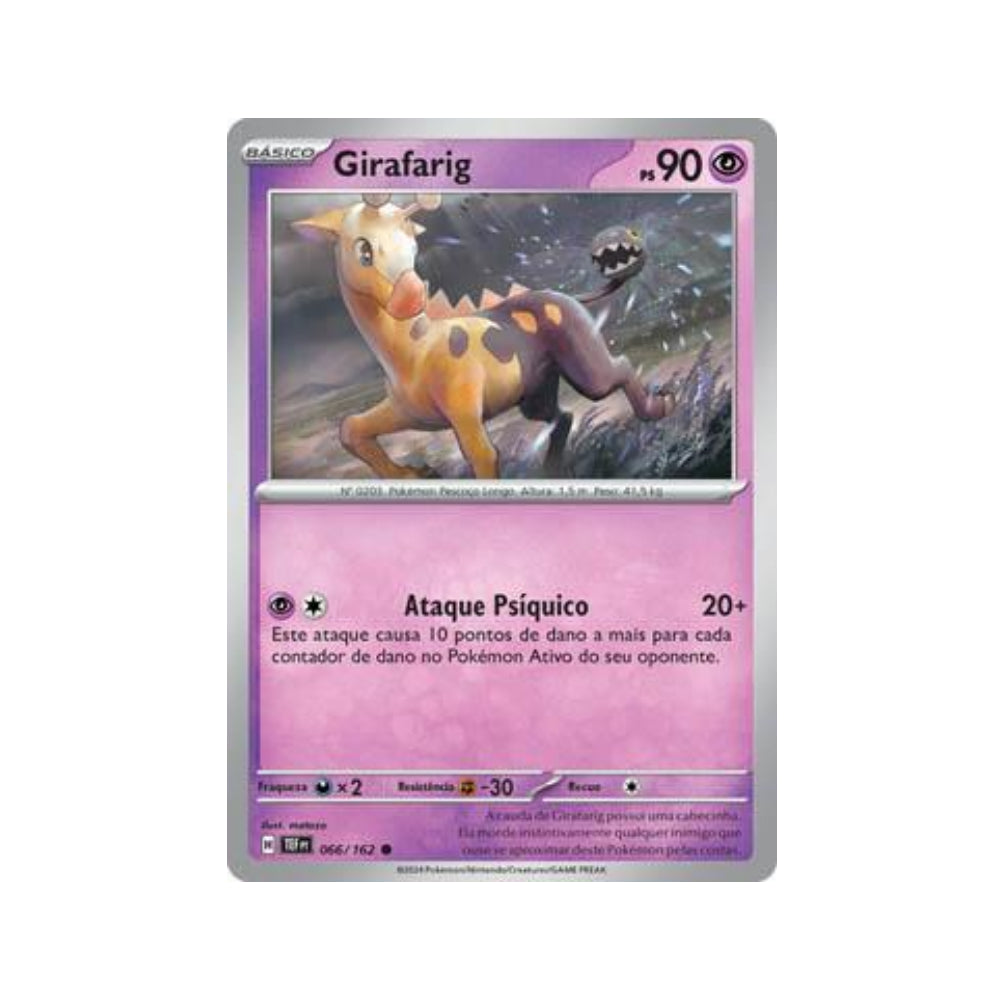 Girafarig 066/162 in Portuguese Temporal Forces Pokémon TCG