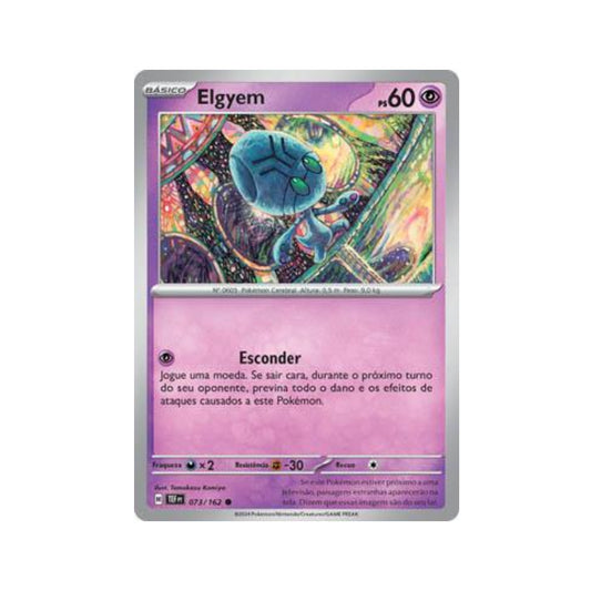 Elgyem 073/162 in Portuguese Temporal Forces Pokémon TCG