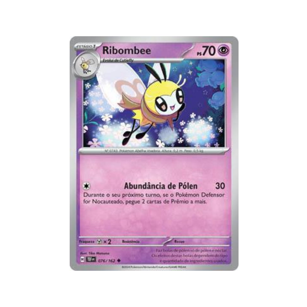 Ribombee 076/162 in Portuguese Temporal Forces Pokémon TCG