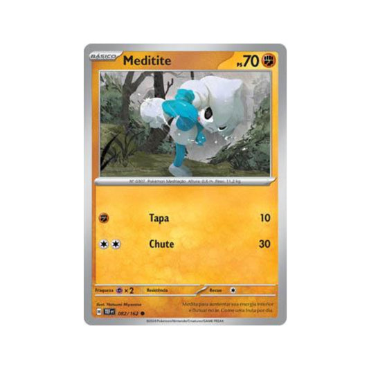 Meditite 082/162 in Portuguese Temporal Forces Pokémon TCG