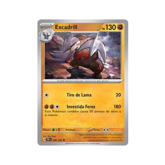 Excadrill 086/162 in Portuguese Temporal Forces Pokémon TCG