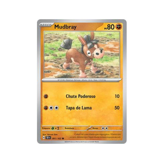 Mudbray 091/162 in Portuguese Temporal Forces Pokémon TCG