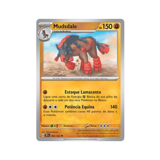 Mudsdale 092/162 in Portuguese Temporal Forces Pokémon TCG