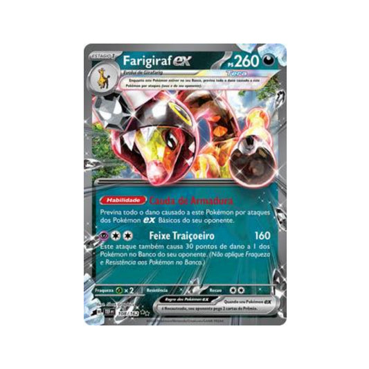 Farigiraf ex 108/162 in Portuguese Temporal Forces Pokémon TCG