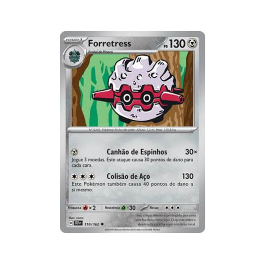 Forretress 110/162 in Portuguese Temporal Forces Pokémon TCG