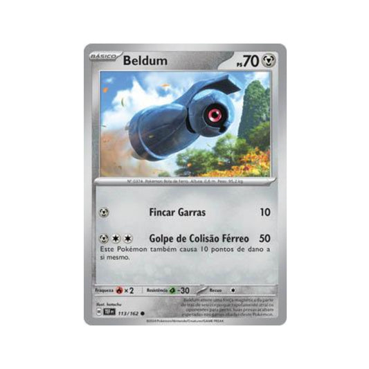 Beldum 113/162 in Portuguese Temporal Forces Pokémon TCG