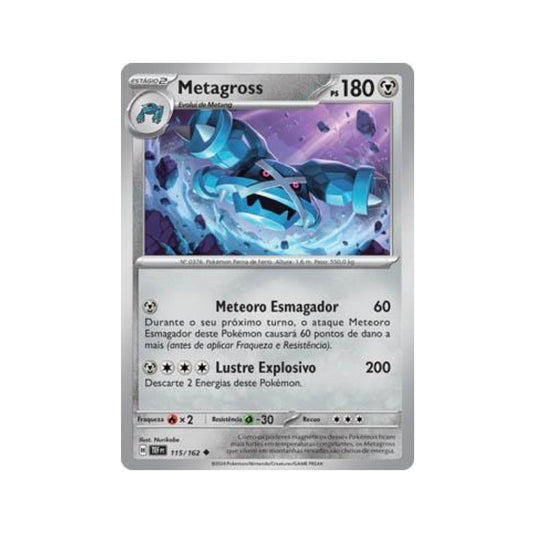 Metagross 115/162 in Portuguese Temporal Forces Pokémon TCG