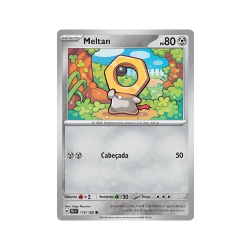 Meltan 116/162 in Portuguese Temporal Forces Pokémon TCG