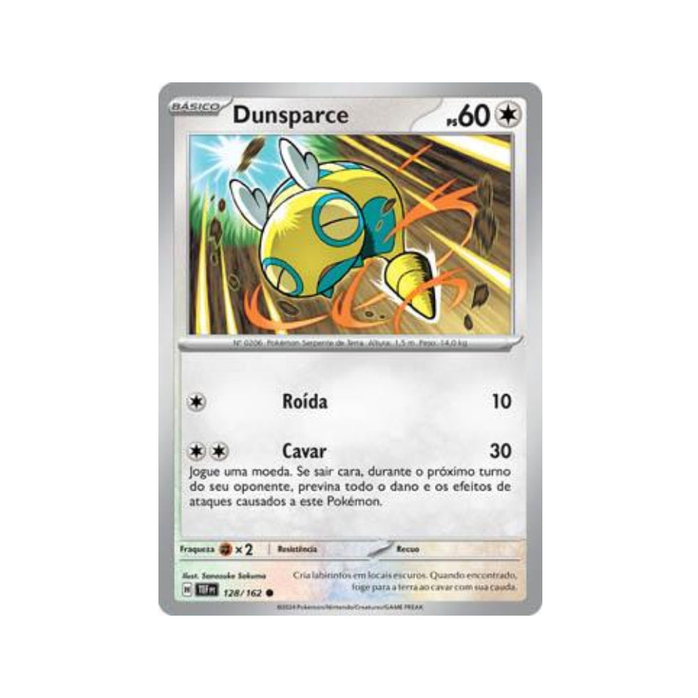 Dunsparce 128/162 in Portuguese Temporal Forces Pokémon TCG