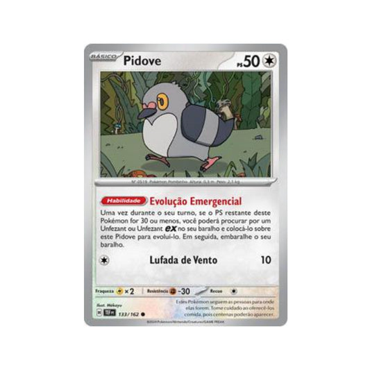 Pidove 133/162 in Portuguese Temporal Forces Pokémon TCG