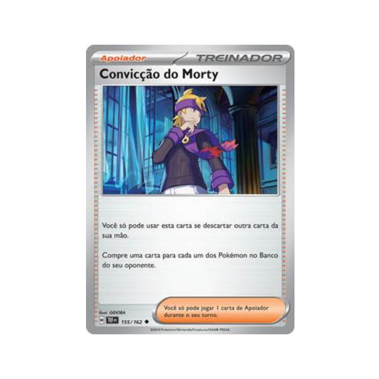 Morty's Conviction 155/162 in Portuguese Temporal Forces Pokémon TCG