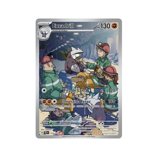 Excadrill 174/162 in Portuguese Temporal Forces Pokémon TCG