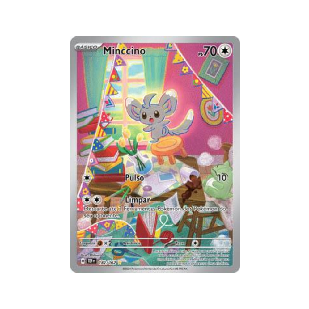 Minccino 182/162 in Portuguese Temporal Forces Pokémon TCG