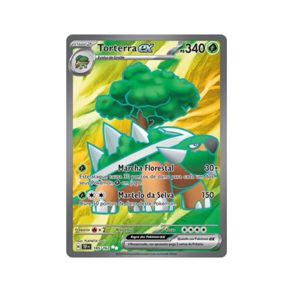 Torterra ex 185/162 in Portuguese Temporal Forces Pokémon TCG