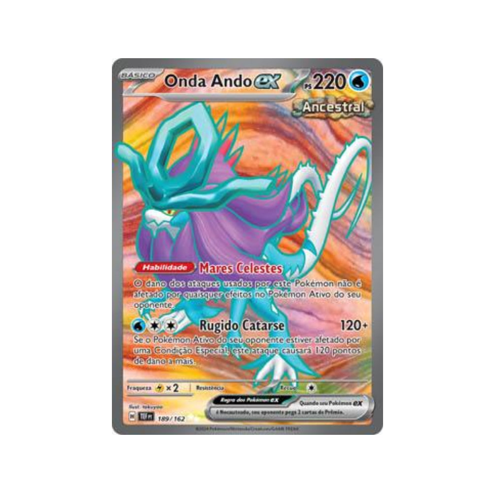 Walking Wake ex 189/162 in Portuguese Temporal Forces Pokémon TCG