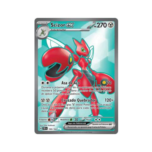 Scizor ex 195/162 in Portuguese Temporal Forces Pokémon TCG