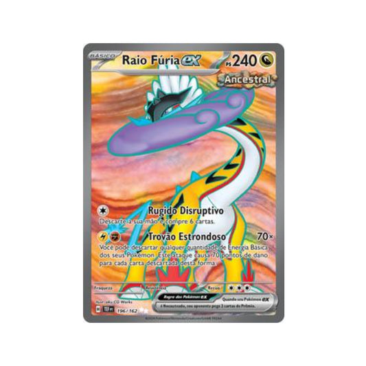 Raging Bolt ex 196/162 in Portuguese Temporal Forces Pokémon TCG