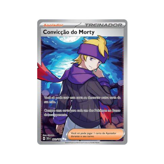 Morty's Conviction 201/162 in Portuguese Temporal Forces Pokémon TCG