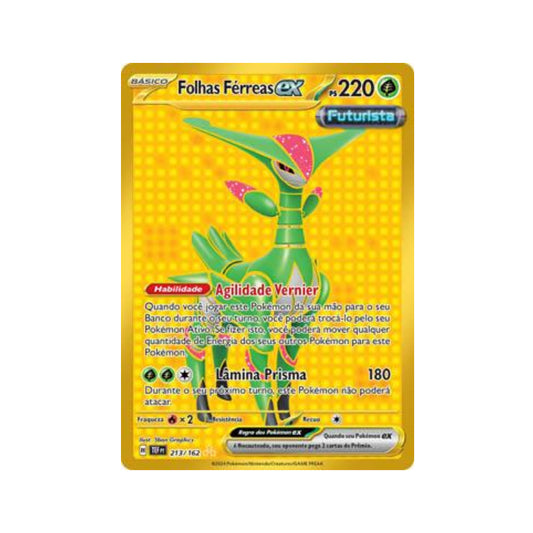 Iron Leaves ex 213/162 in Portuguese Temporal Forces Pokémon TCG