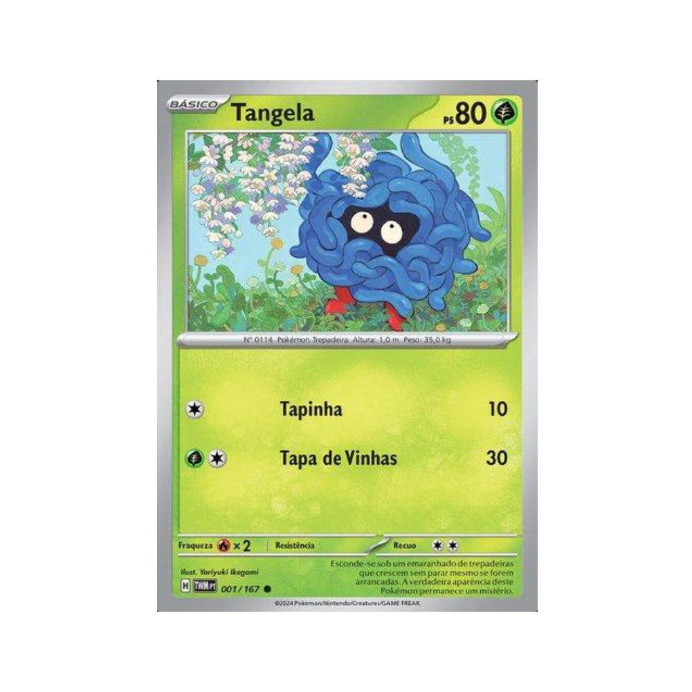 Tangela 001/167 in Portuguese Twilight Masquerade Pokémon TCG