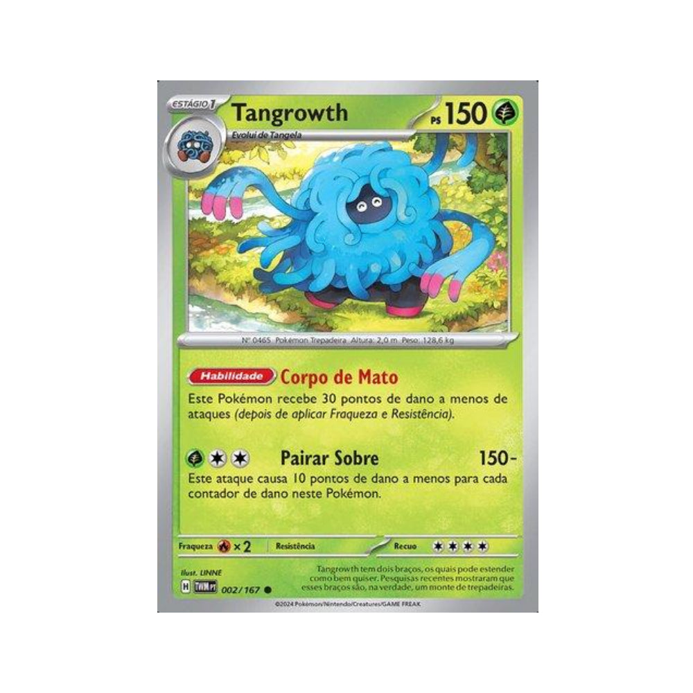 Tangrowth 002/167 in Portuguese Twilight Masquerade Pokémon TCG