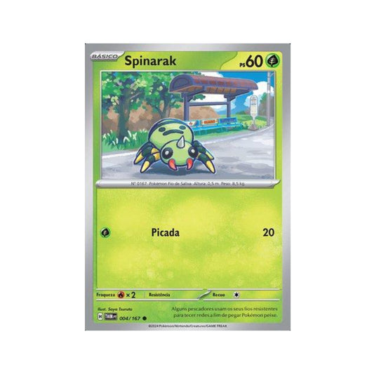 Spinarak 004/167 in Portuguese Twilight Masquerade Pokémon TCG