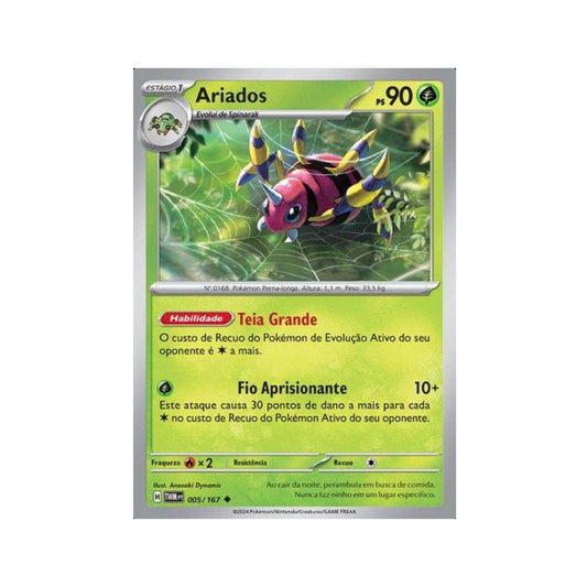 Ariados 005/167 in Portuguese Twilight Masquerade Pokémon TCG