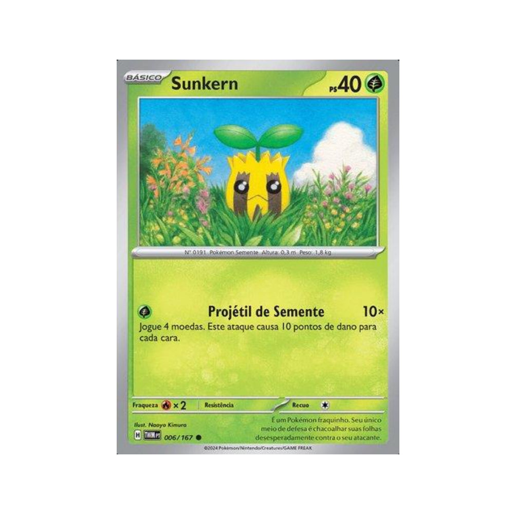 Sunkern 006/167 in Portuguese Twilight Masquerade Pokémon TCG