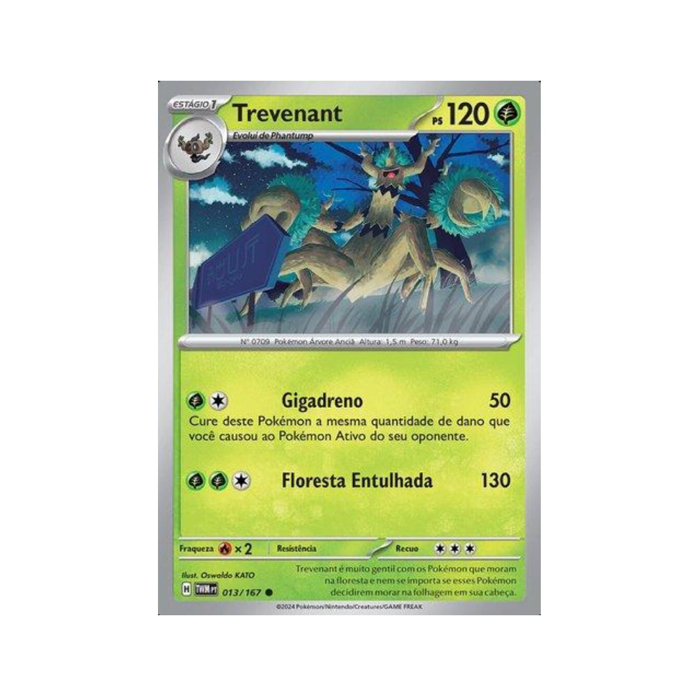 Trevenant 013/167 in Portuguese Twilight Masquerade Pokémon TCG