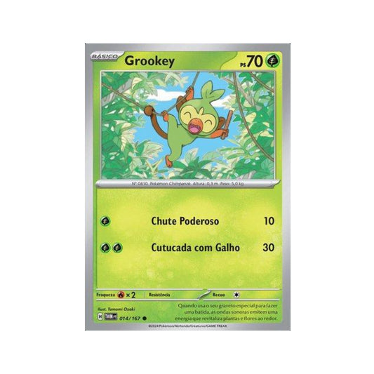 Grookey 014/167 in Portuguese Twilight Masquerade Pokémon TCG