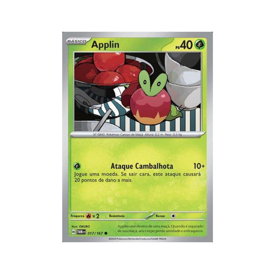 Applin 017/167 in Portuguese Twilight Masquerade Pokémon TCG