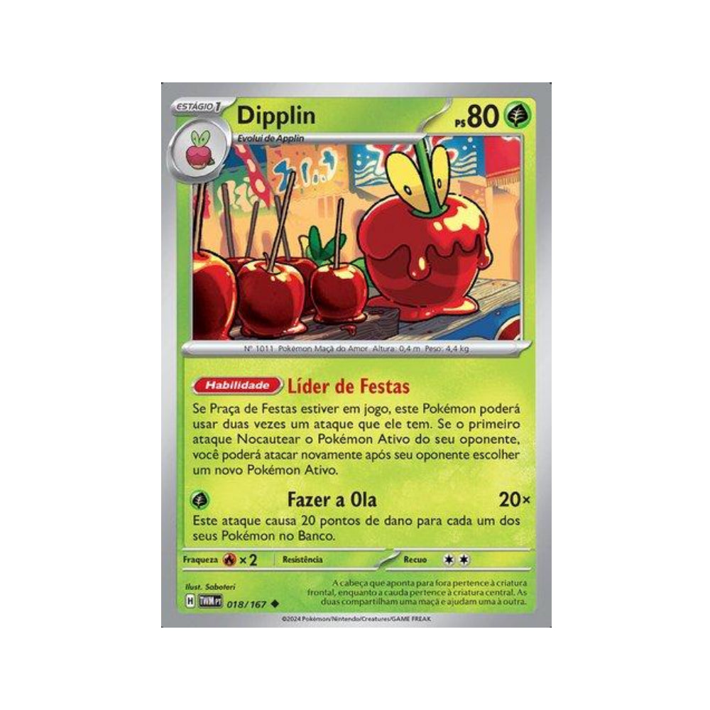 Dipplin 018/167 in Portuguese Twilight Masquerade Pokémon TCG