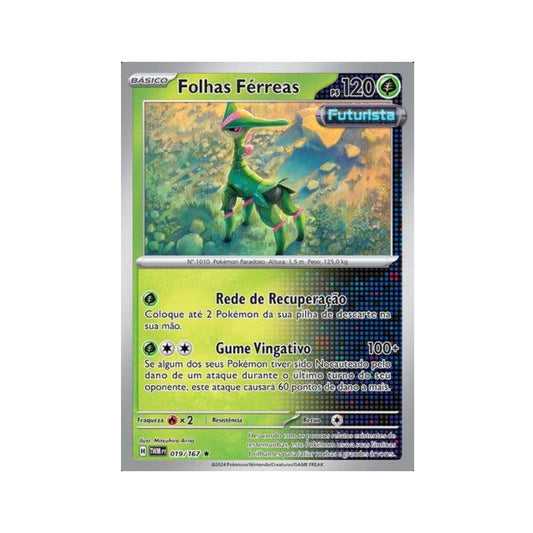 Iron Leaves 019/167 in Portuguese Twilight Masquerade Pokémon TCG