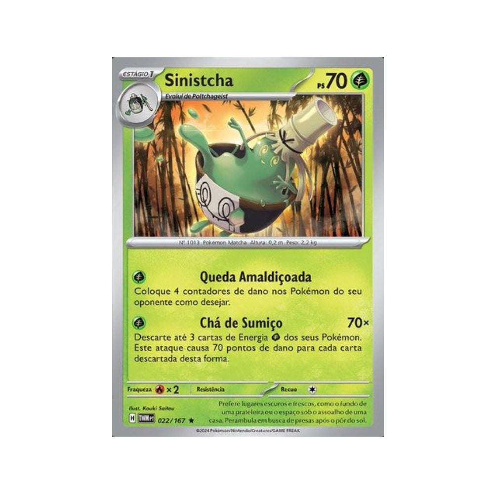 Sinistcha 022/167 in Portuguese Twilight Masquerade Pokémon TCG