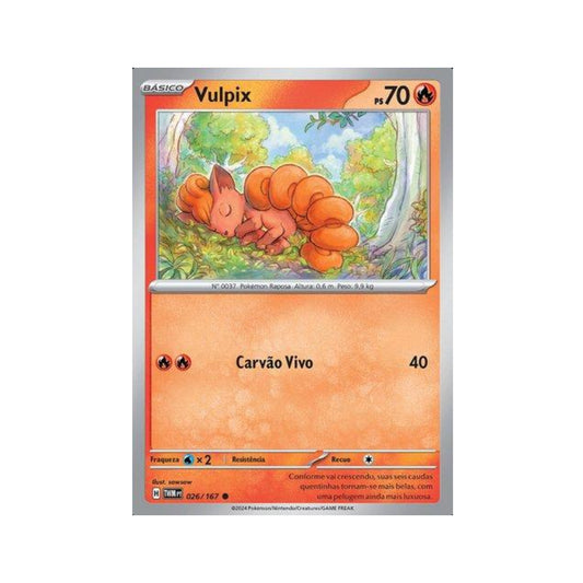 Vulpix 026/167 in Portuguese Twilight Masquerade Pokémon TCG