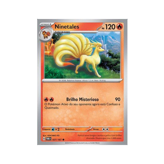 Ninetales 027/167 in Portuguese Twilight Masquerade Pokémon TCG